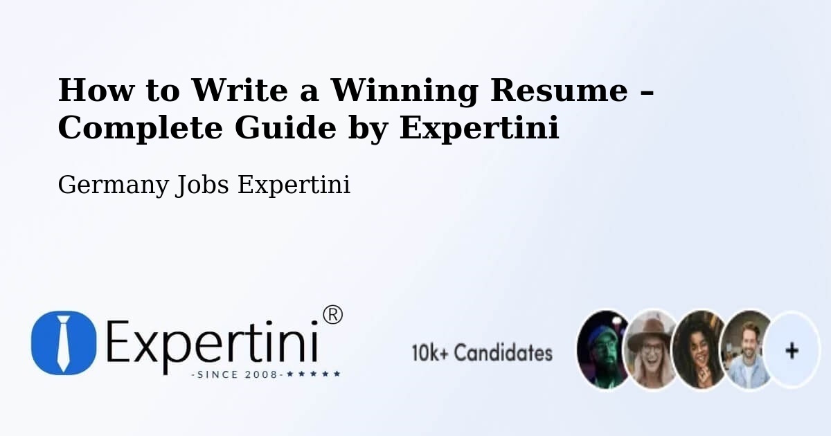 Resume Writing Guide for Job Seekers – Nidda - Nidda, Germany Jobs Expertini